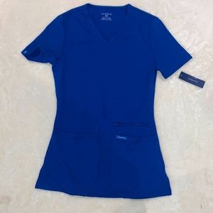 NWT Jannuu xxs royal blue scrub top